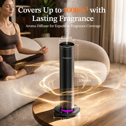 CoreFavor Smart Waterless Aroma Diffuser for Home with 6x70ml Oil