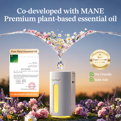 CoreFavor Waterless Essential Oil Diffuser (H2) with 120ml Oil (Paris Bloom)