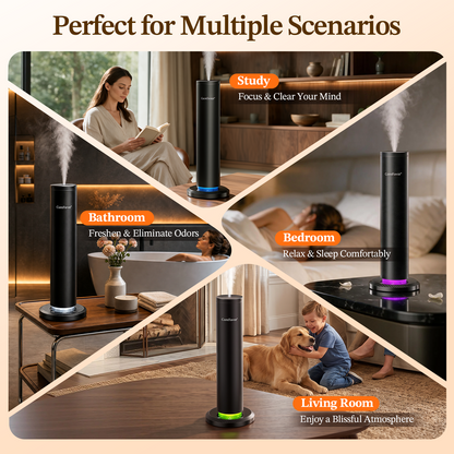 CoreFavor Smart Waterless Aroma Diffuser for Home with 6x70ml Oil