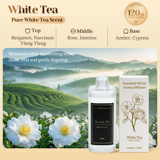 CoreFavor 120ml Essential Oil for Diffuser M60 (White Tea)