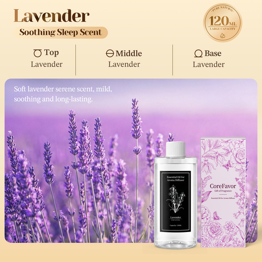 CoreFavor 120ml Essential Oil for Diffuser H2 (Lavender)