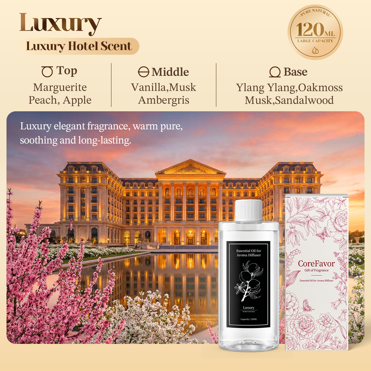 CoreFavor 120ml Essential Oil for Diffuser H2 (Luxury)