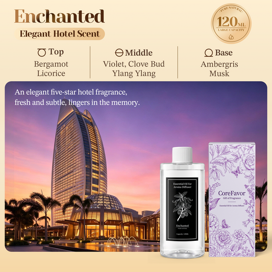 CoreFavor 120ml Essential Oil for Diffuser H2 (Enchanted)