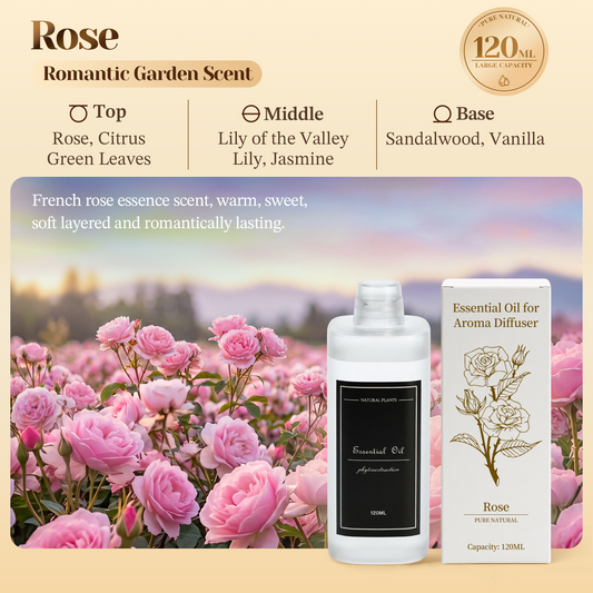CoreFavor 120ml Essential Oil for Diffuser M60 (Rose)